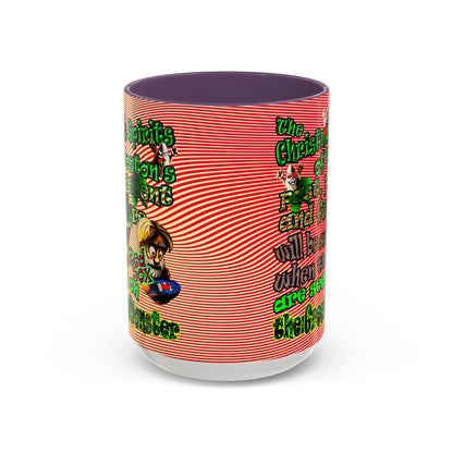 christmas spirits of boston - Accent Mug (yellow-orange wave)