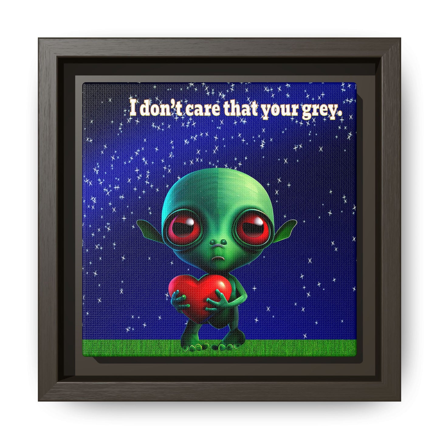 I don't care that your grey - framed canvas art ('snoops' background)