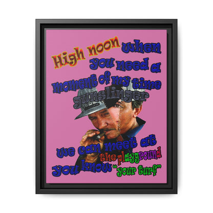 high noon - framed canvas art (light pink)