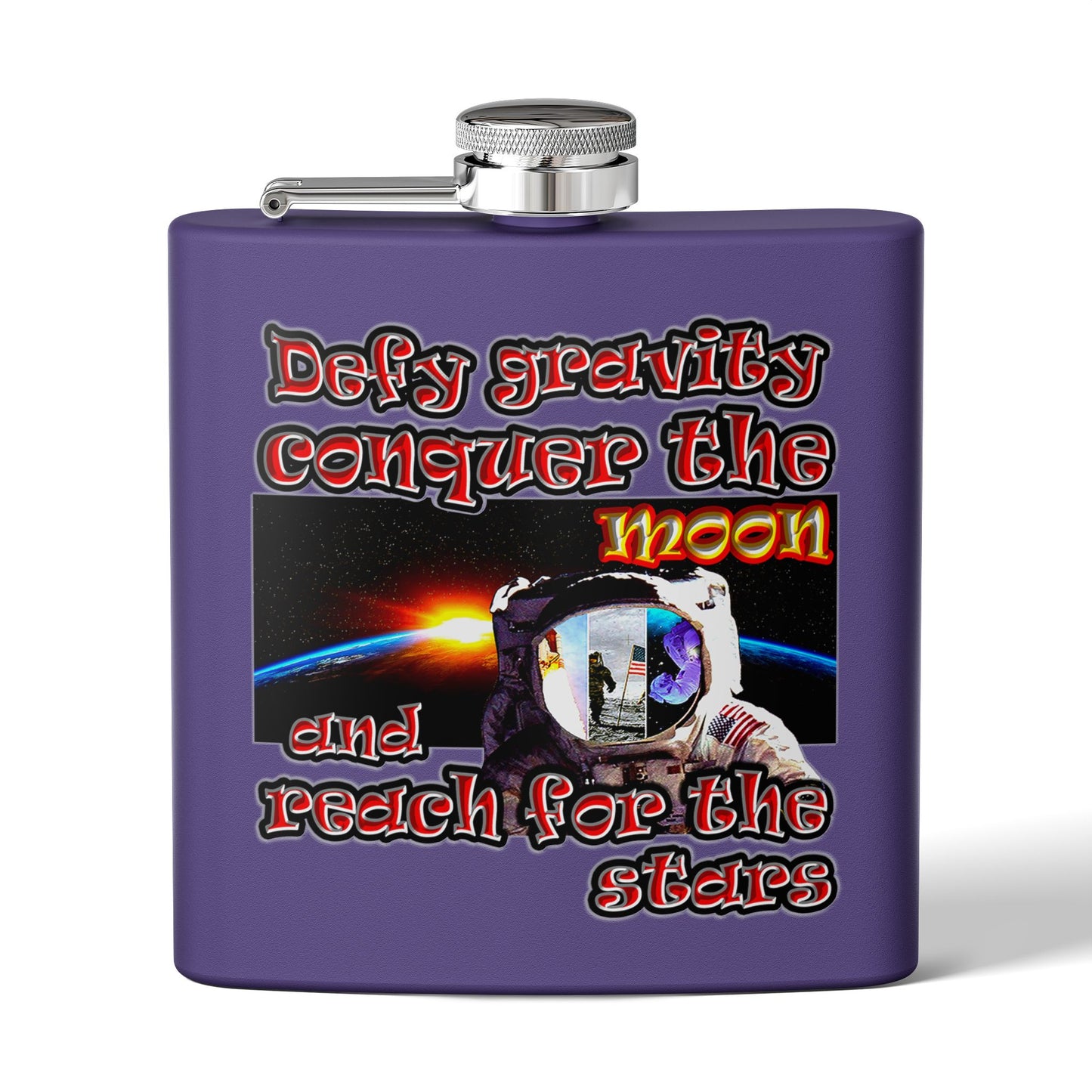 defy conquer reach - Stainless Steel Flask
