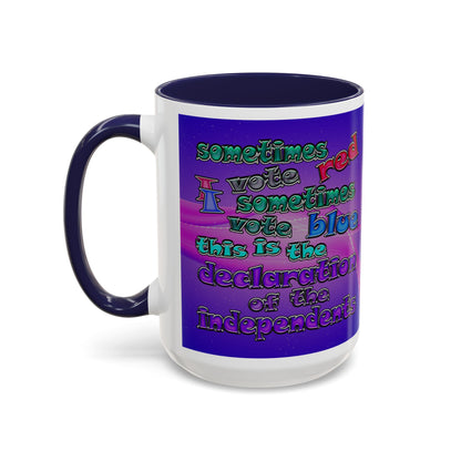 declaration of the independents - Accent Mug (purple-pink wave)
