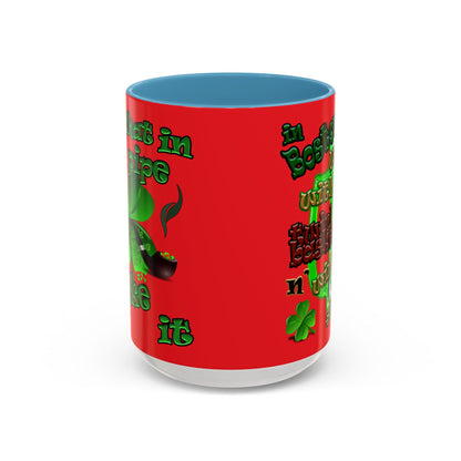 celtics logo - Accent Mug (red)