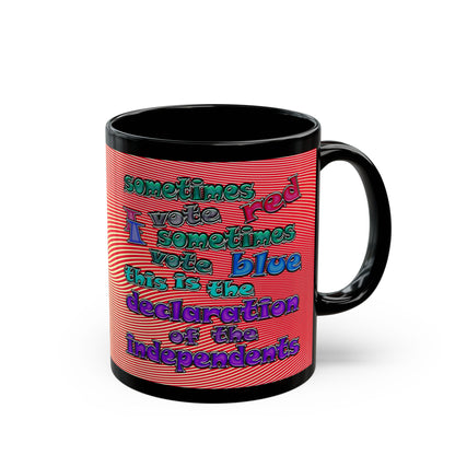 declaration of the independents - Black Mug (yellow-orange wave)