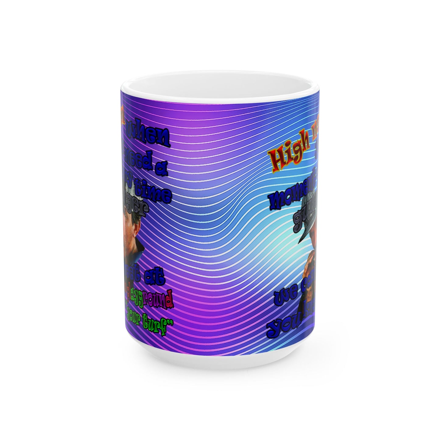 high noon - White Mug (purple wave)