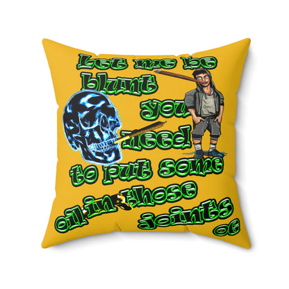 og - Spun Polyester Square Pillow - (yellow)