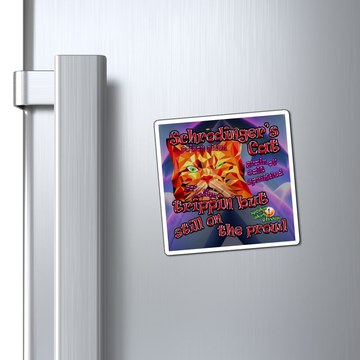 schrodinger's cat - Magnets - (grey-pink wave)
