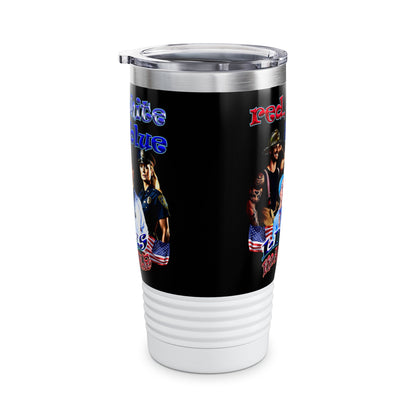 rw&b lives matter - Ringneck Tumbler, 20oz (black)