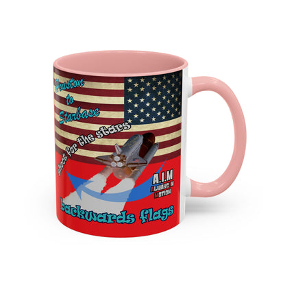 shoot for the stars - Accent Mug (red)