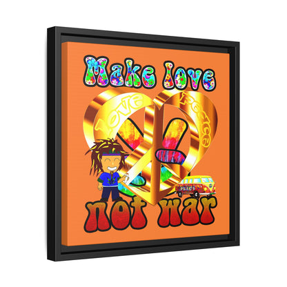 love peace - framed canvas art (crusta)