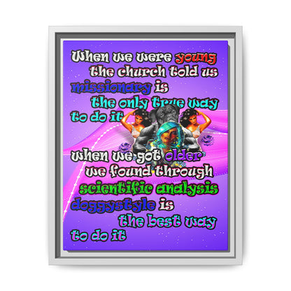doggystyle - framed canvas art (purple-pink wave)