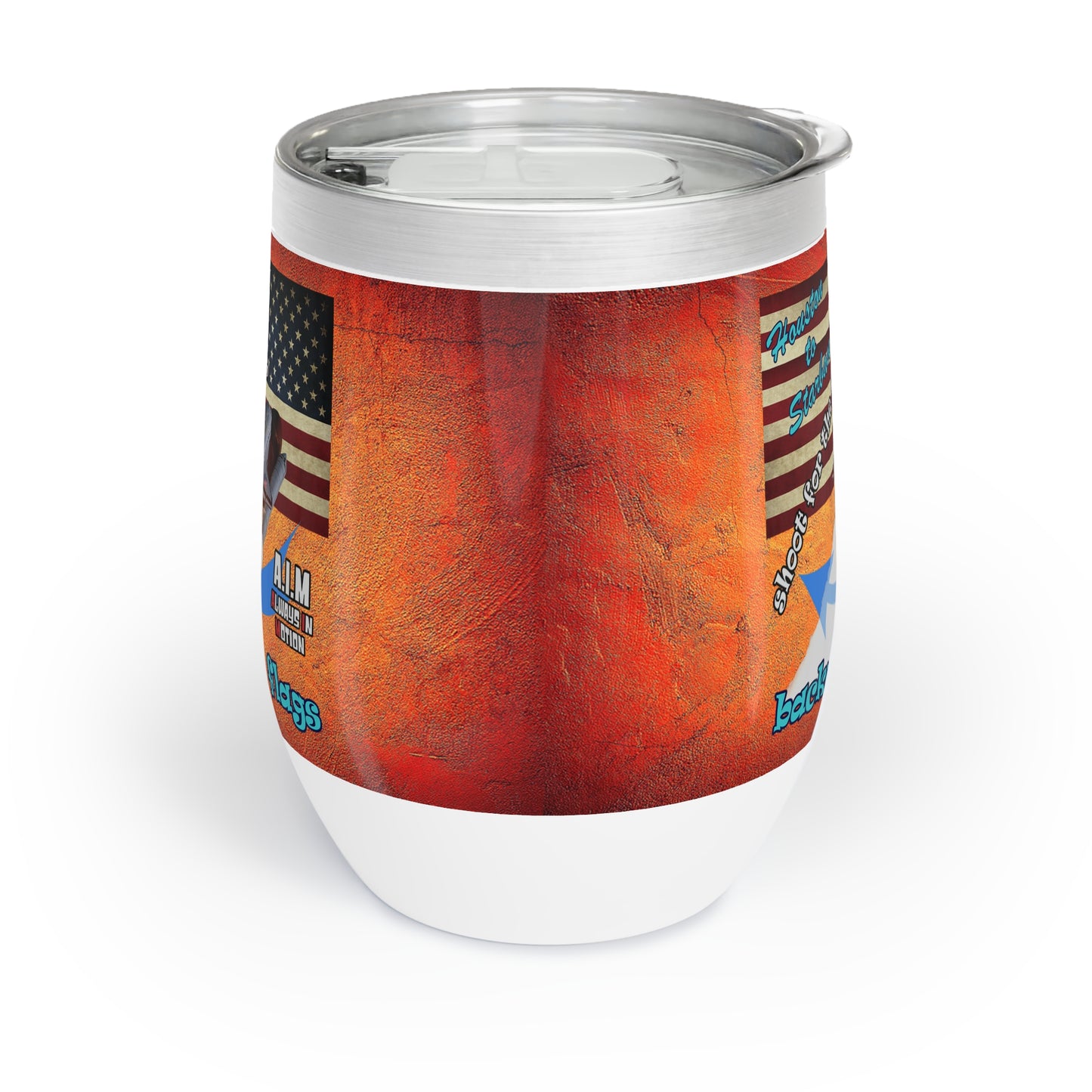 shoot for the stars - Chill Wine Tumbler (burnt orange)