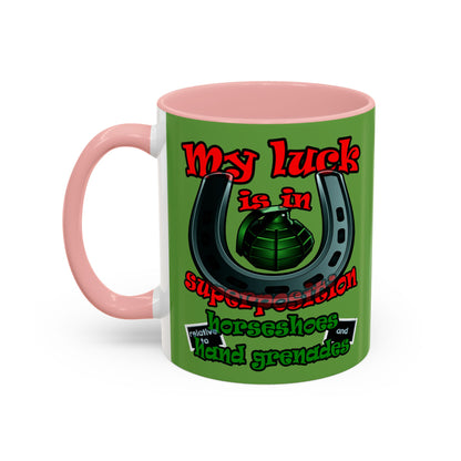 my luck - Accent Mug (green)