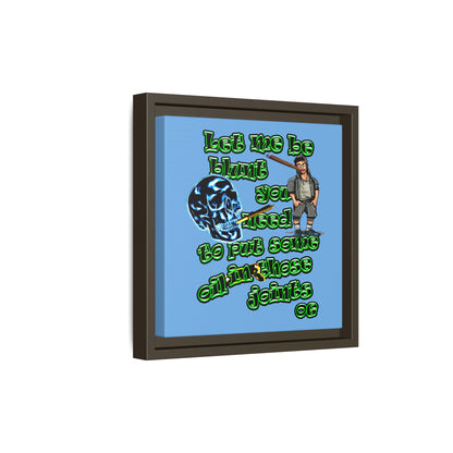 og - framed canvas art (light blue)
