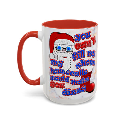 santa's shoes - Accent Mug (white marble)