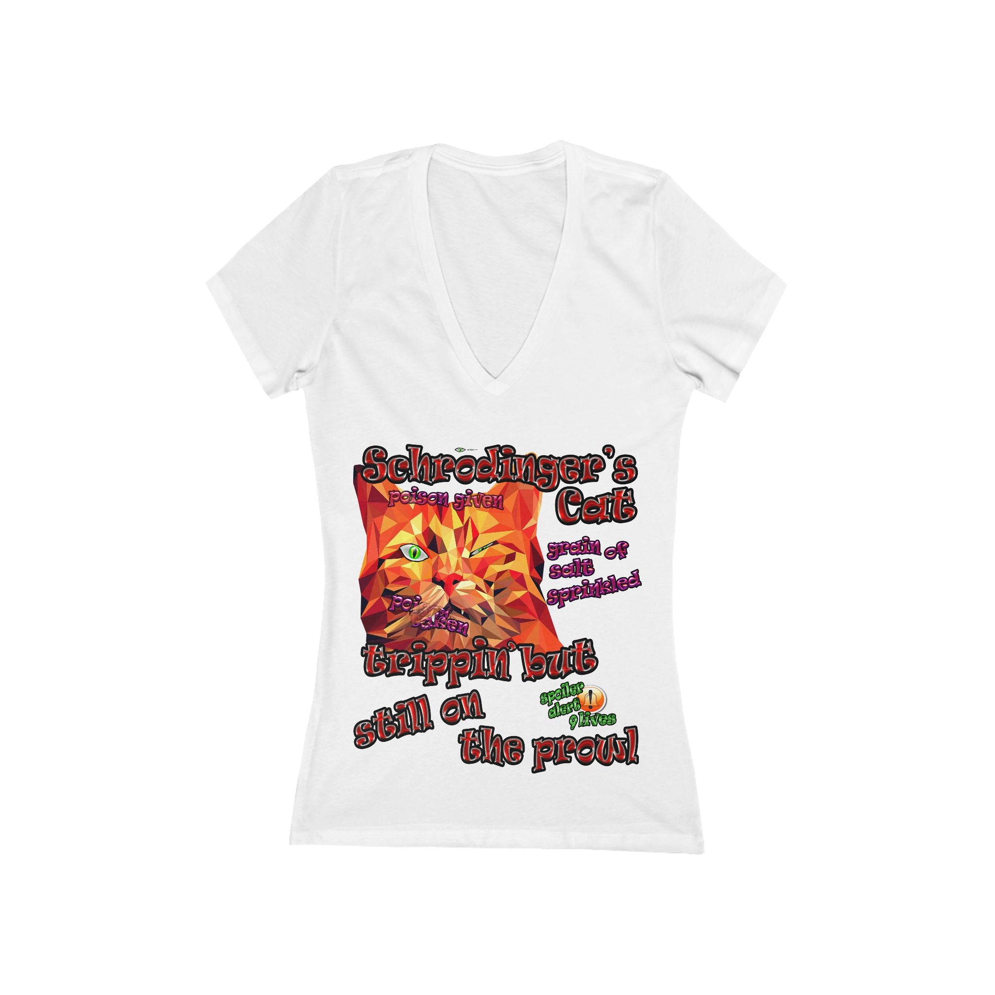 schrodinger's cat - Women's Jersey Short Sleeve Deep V-Neck Tee