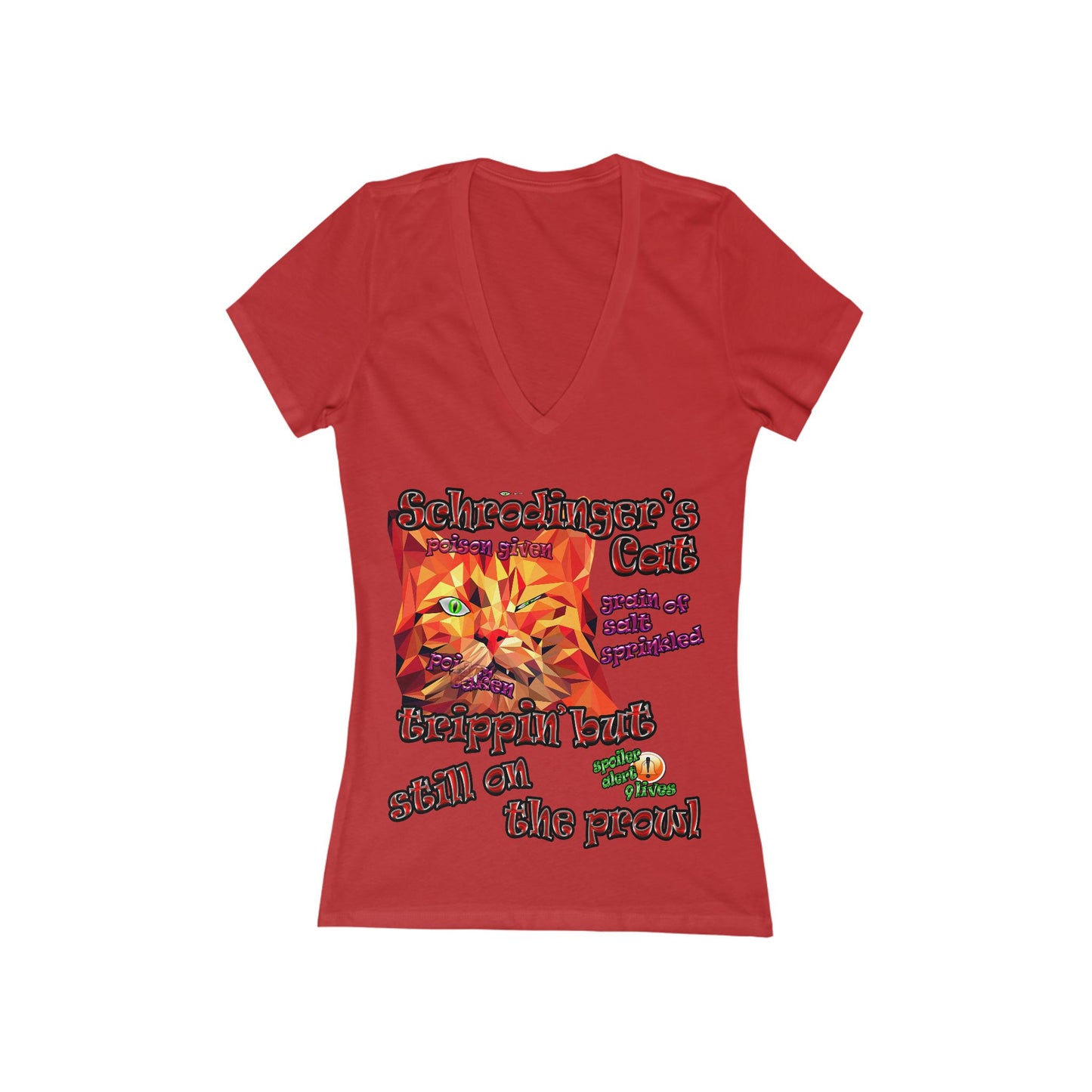 schrodinger's cat - Women's Jersey Short Sleeve Deep V-Neck Tee