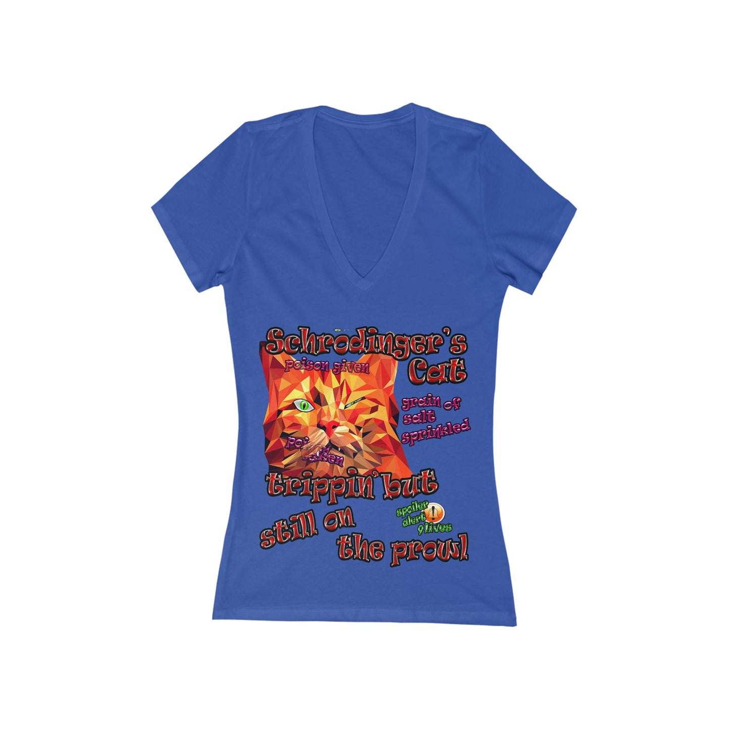 schrodinger's cat - Women's Jersey Short Sleeve Deep V-Neck Tee