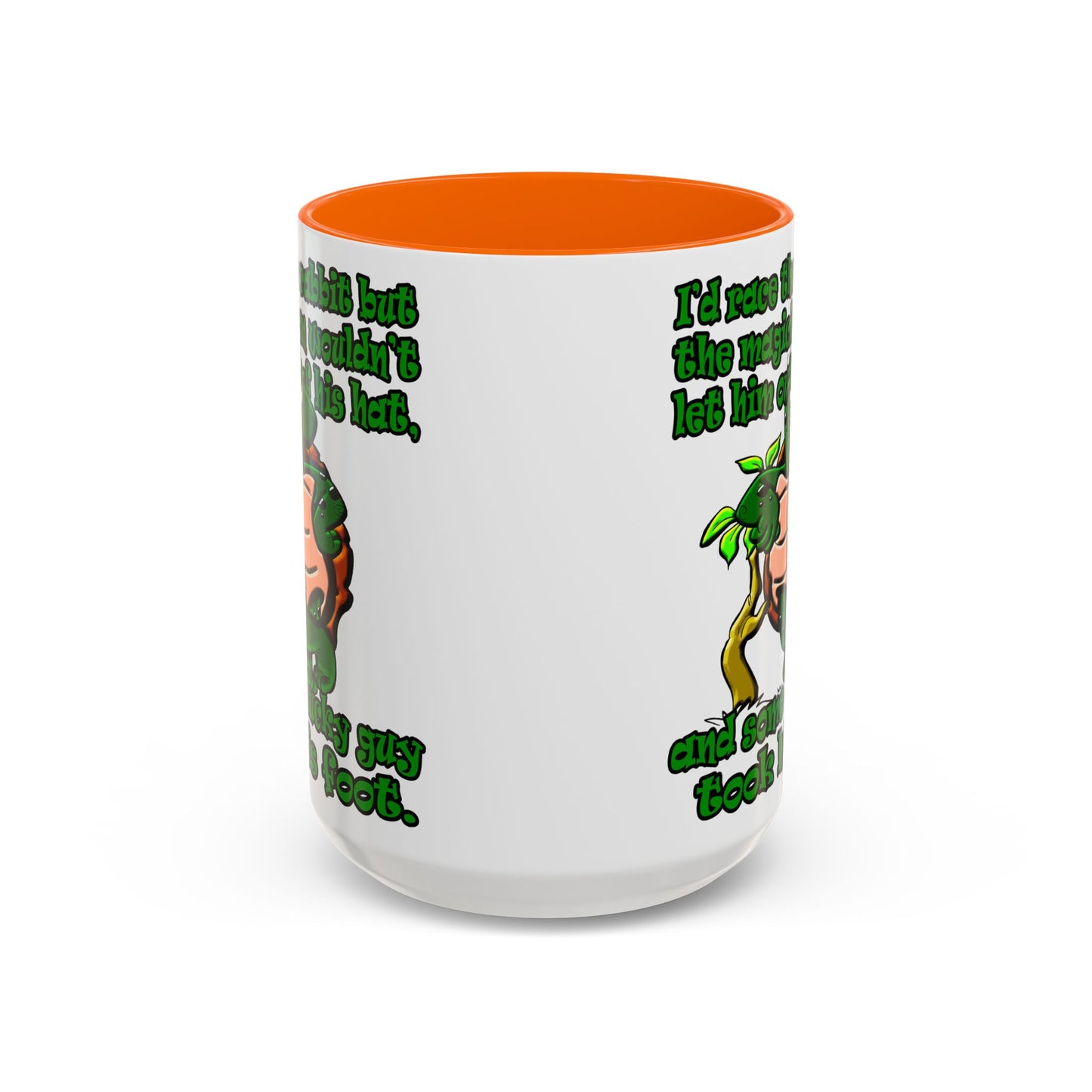 turtle race - Accent Mug (white)