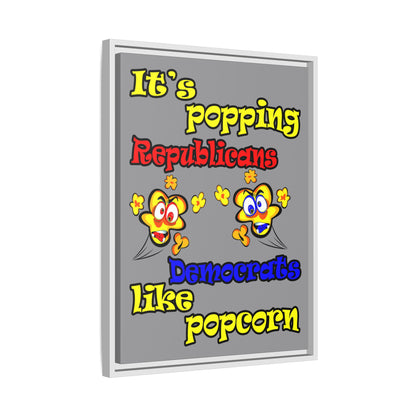 popping like popcorn - framed canvas art (grey)