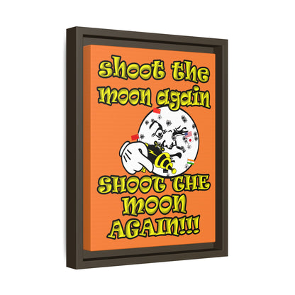 shoot the moon again - framed canvas art (crusta)