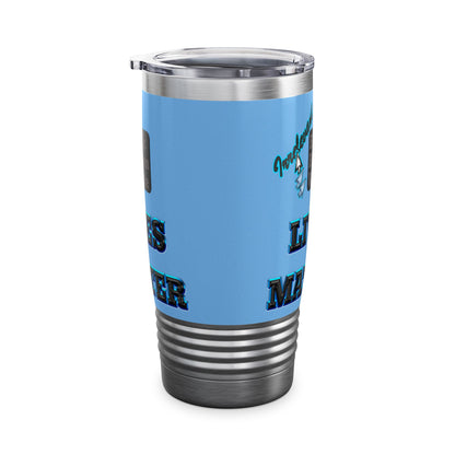 irrelevant - Ringneck Tumbler, 20oz (light blue)