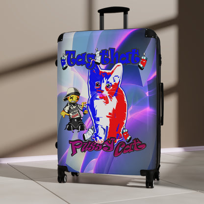 tag that - Suitcase (grey-pink wave)