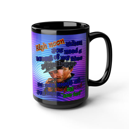 high noon - Black Mug (purple wave)