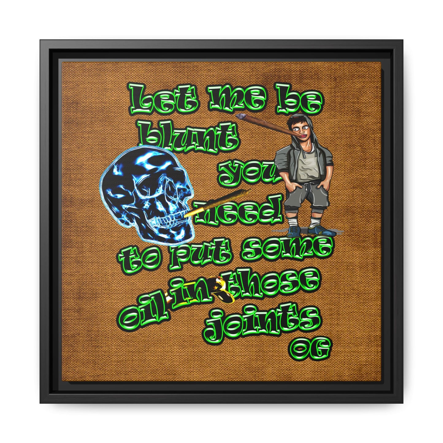 og - framed canvas art (brown papyrus)