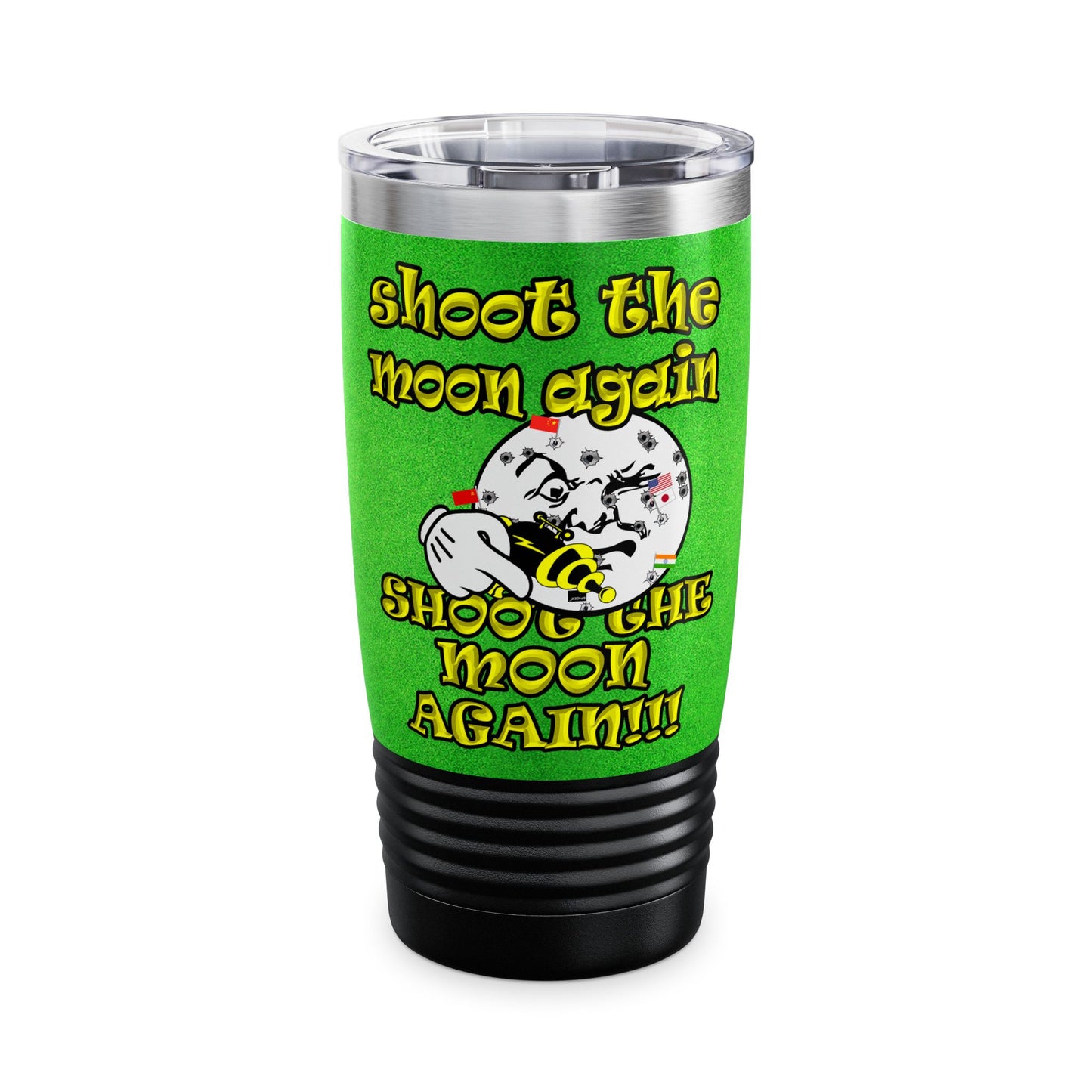 shoot the moon again - Ringneck Tumbler, 20oz (green turf)