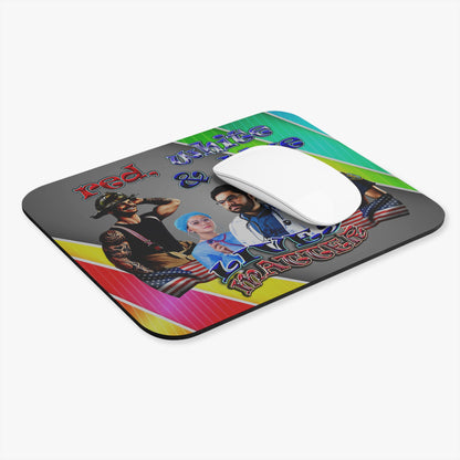 rw&b lives matter - Mouse Pad (Rectangle) (rainbow split)