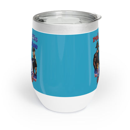 rw&b lives matter - Chill Wine Tumbler (turquoise)