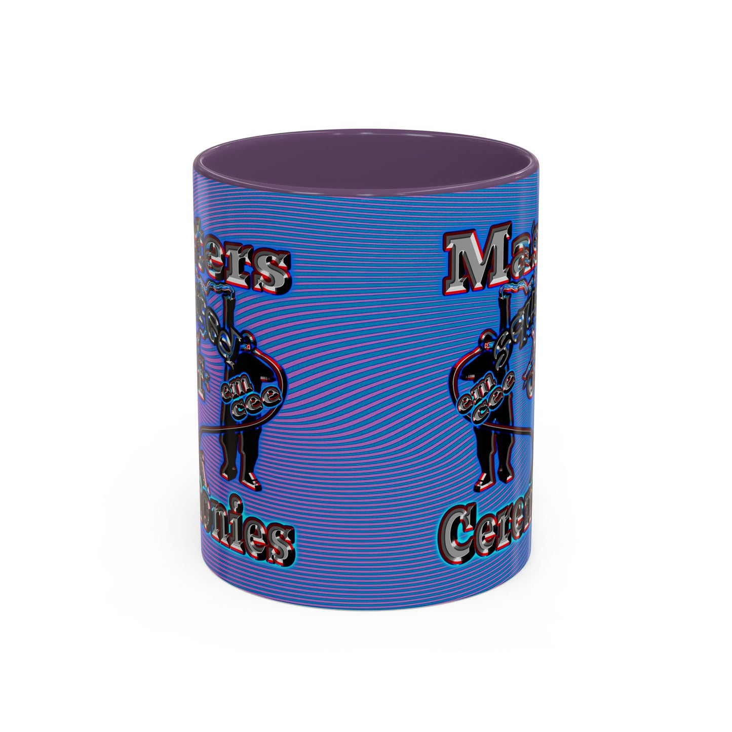 em cee squared - Accent Mug (light blue-purple wave)