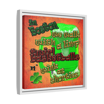 celtics logo - framed canvas art (burnt orange)