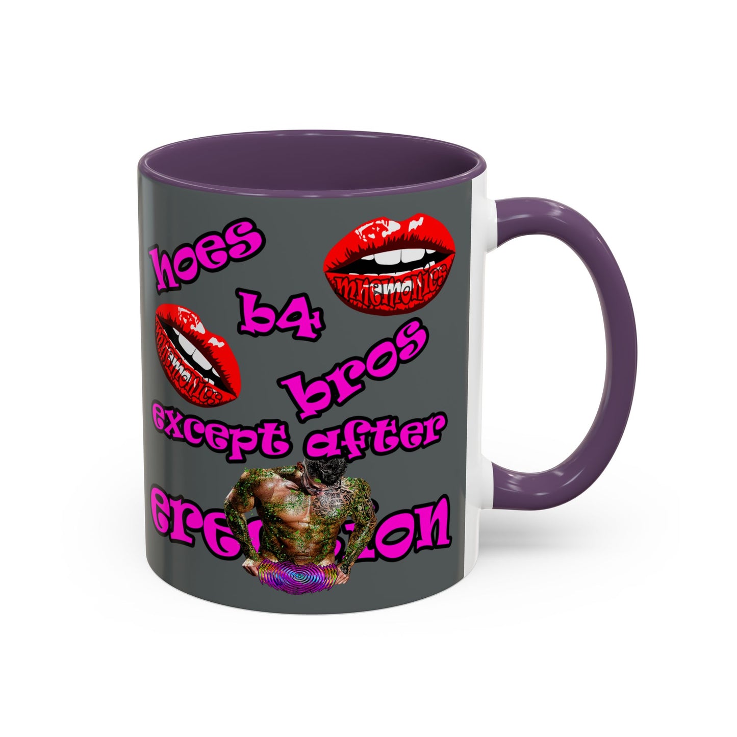 hoes b4 bros - Accent Mug (dark grey)