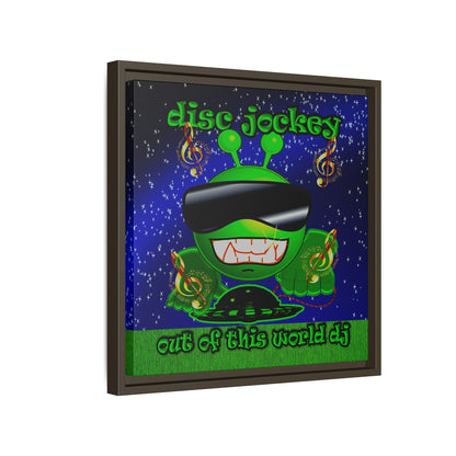 disc jockey - framed canvas art ('snoops' background)