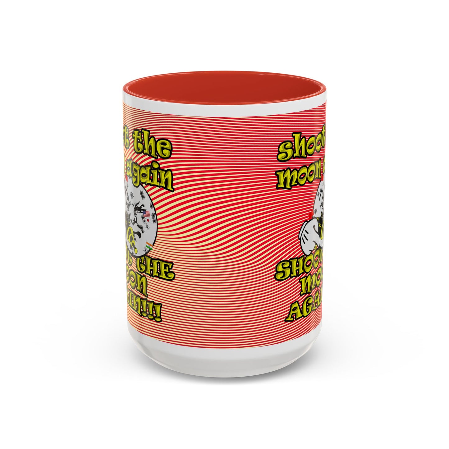 shoot the moon again - Accent Mug (yellow-orange wave)