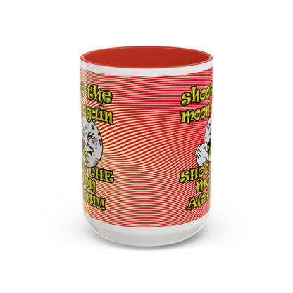 shoot the moon again - Accent Mug (yellow-orange wave)