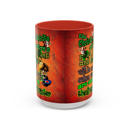 christmas spirits of boston - Accent Mug (burnt orange)