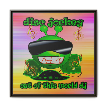 disc jockey - framed canvas art (color blur)