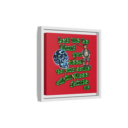og - framed canvas art (dark red)