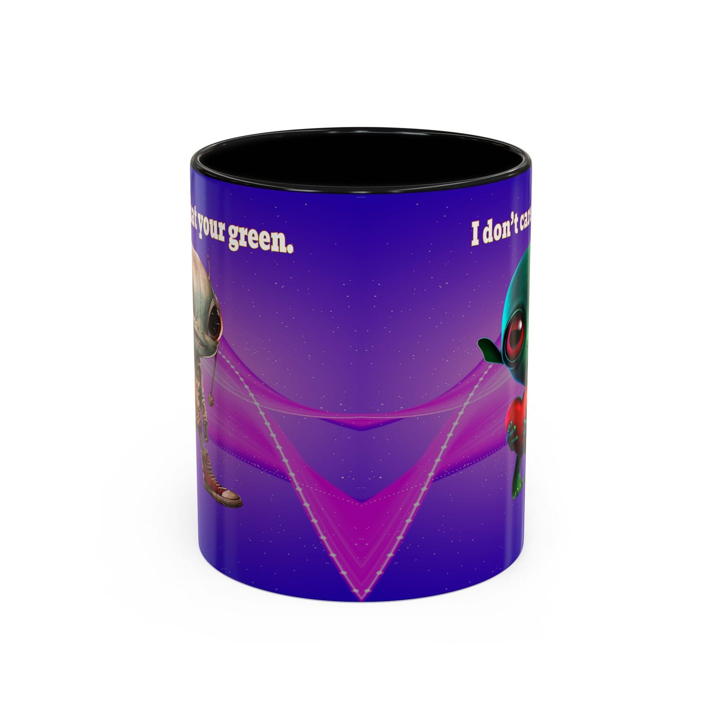 I don't care that your grey - Accent Mug (purple-pink wave)