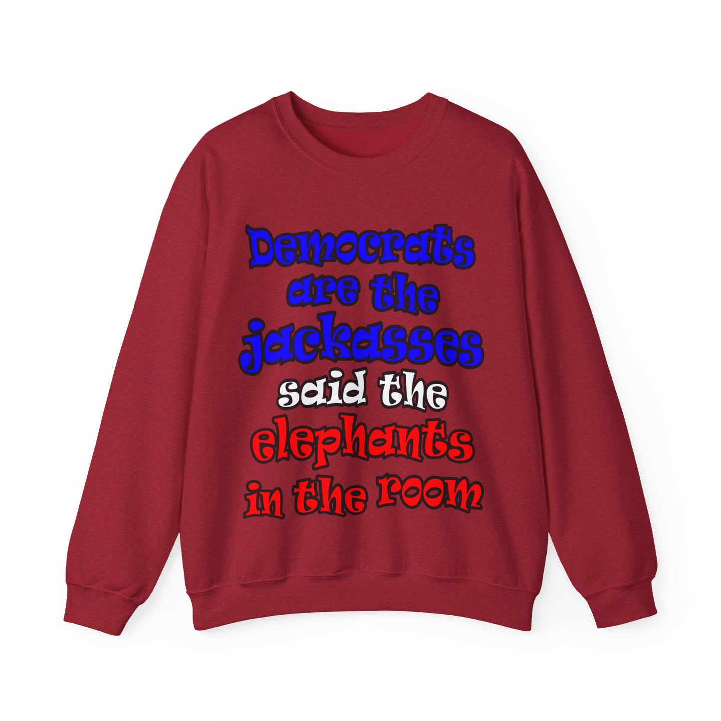 donkeys and elephants - Unisex Heavy Blend™ Crewneck Sweatshirt