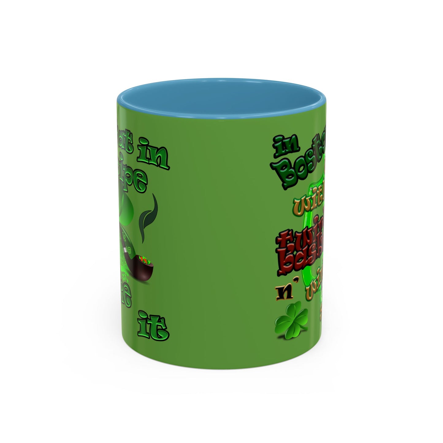 celtics logo - Accent Mug (green)