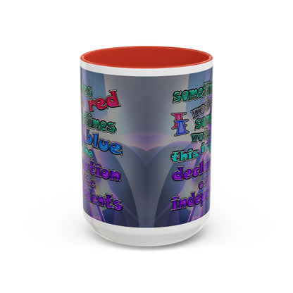 declaration of the independents - Accent Mug (grey-pink wave)