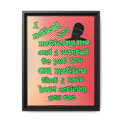 noticed you noticing - framed canvas art (yellow-orange wave)