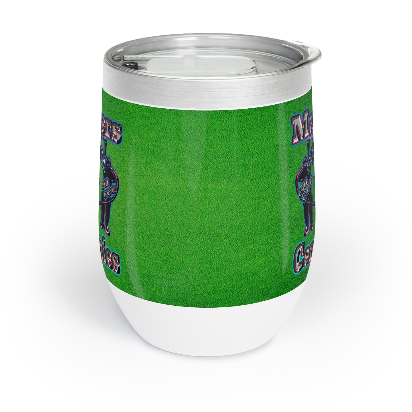 em cee squared - Chill Wine Tumbler (green turf)