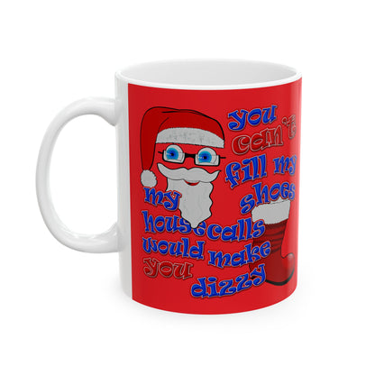 santa's shoes - White Mug (red)