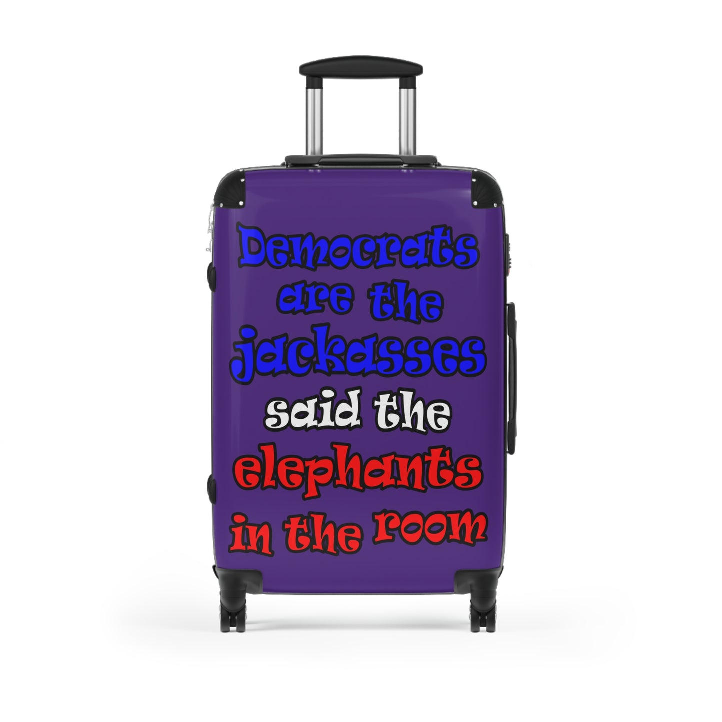 donkeys and elephants - Suitcase (purple)
