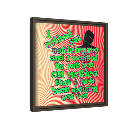 noticed you noticing - framed canvas art (yellow-orange wave)