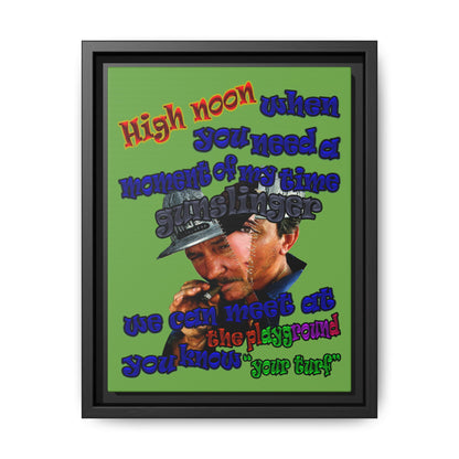 high noon - framed canvas art (green)